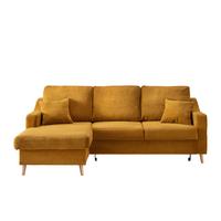 Ecksofa Valentina - Goldfarben/Naturfarben, Design, Textil (150/228cm) - P & B