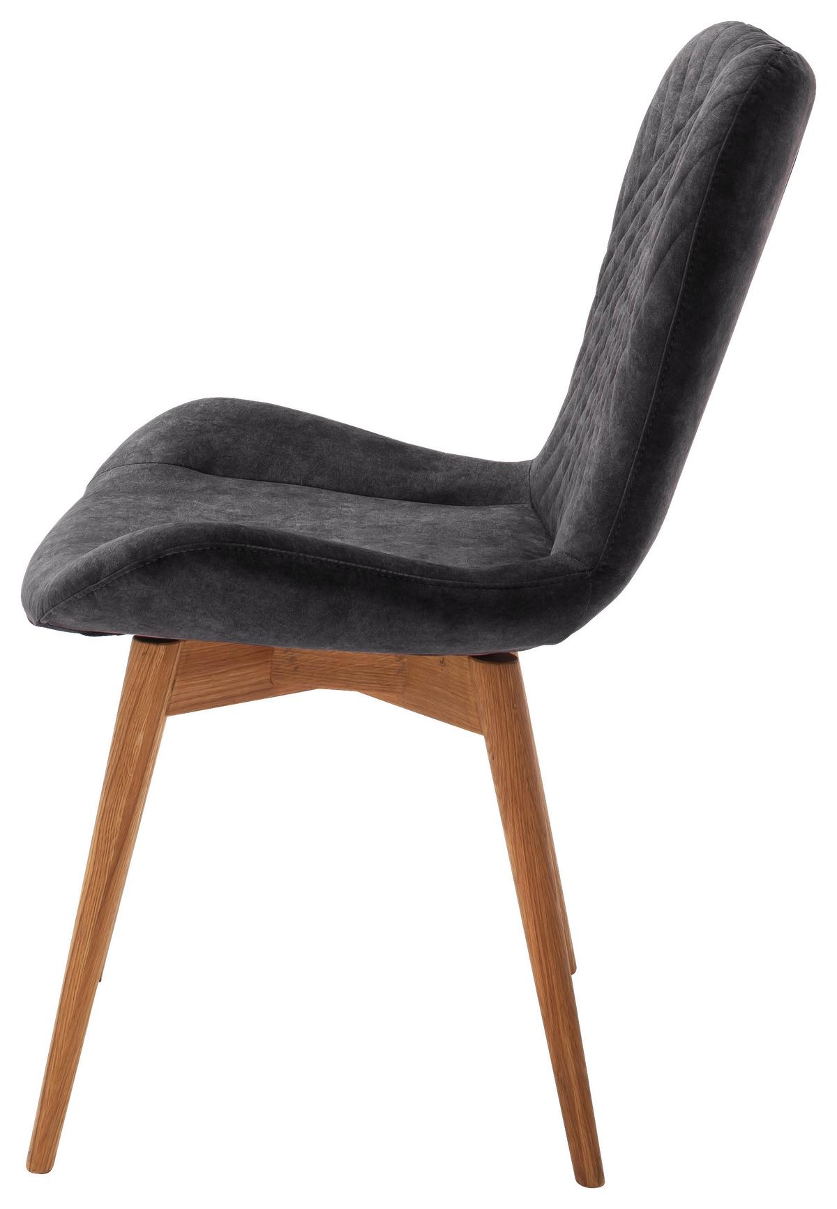 Stuhl Sarander - Eichefarben/Anthrazit, Natur, Holz/Textil (58/88/67cm) - MID.YOU