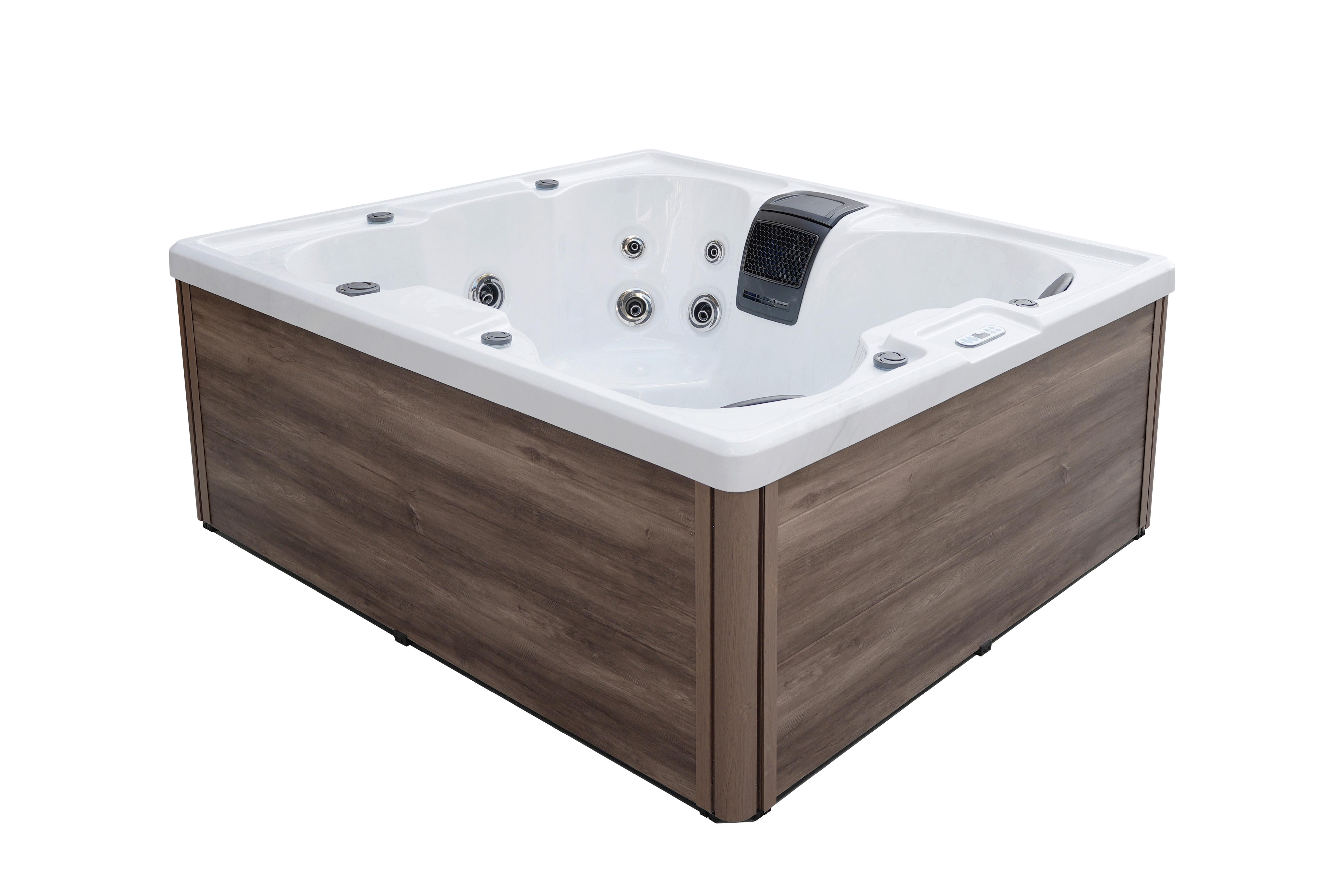 Whirlpool Carole Grauweiß B: 210 cm - Grauweiß, KONVENTIONELL, Kunststoff (210/180/82cm) - Sanotechnik