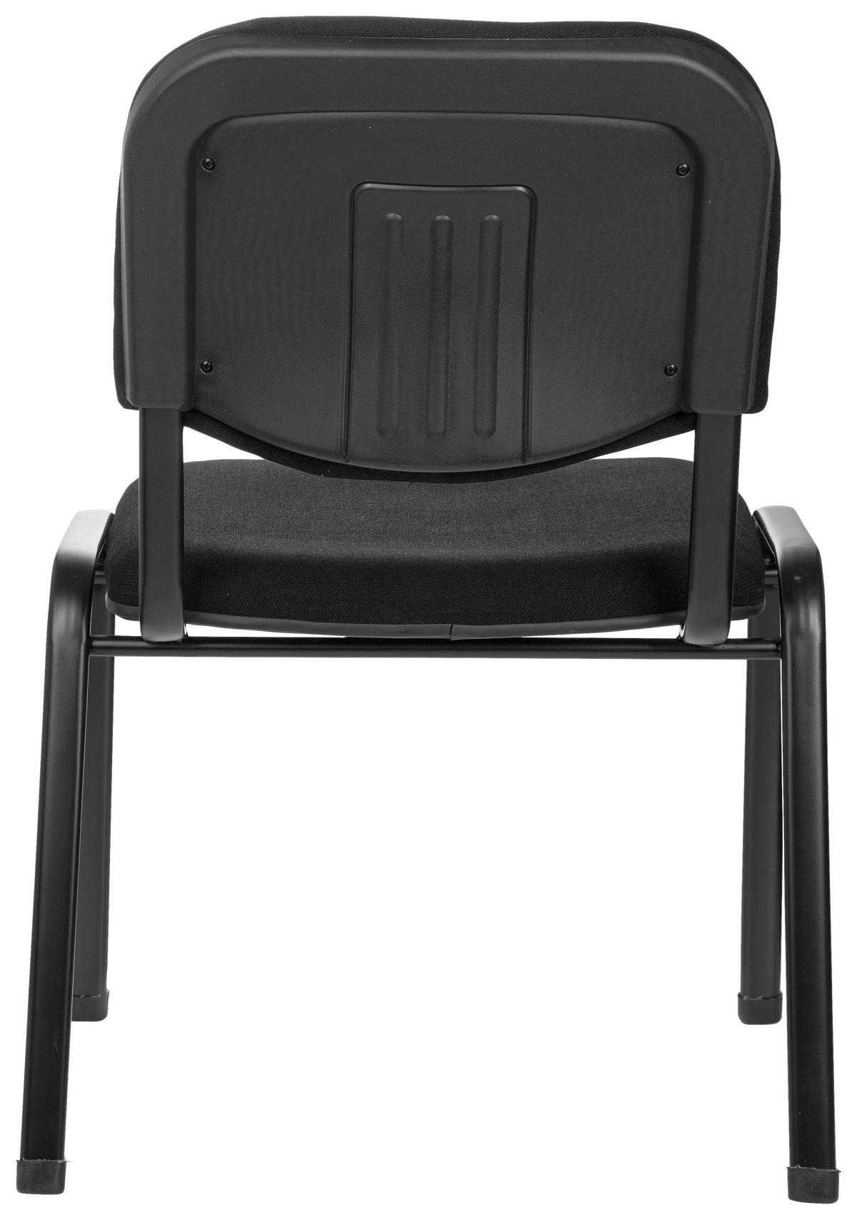 Besucherstuhl Xt 600 XL Schwarz Bis 150 Kg - Schwarz, Basics, Textil/Metall (60/87/55cm) - MID.YOU