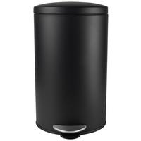 Nášľapný kôš James, 20 l - čierna, Konventionell, kov/plast (29/47,5cm) - Modern Living