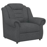 Polstersessel Boston Chenille Dunkelgrau - Dunkelgrau/Schwarz, KONVENTIONELL, Textil (104/102/101cm) - Livetastic