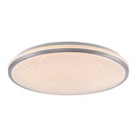 LED-Deckenleuchte, 24w 14295-21 - Silberfarben, Basics, Kunststoff/Metall (49,3/49,3/9,5cm)