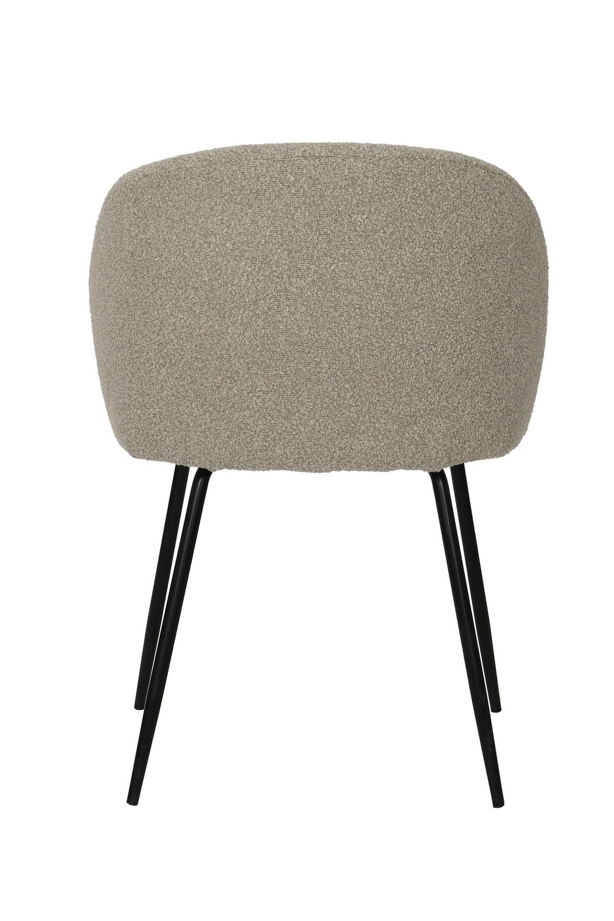 STUHL-SET Schwarz/Taupe 2-teilig - Taupe/Schwarz, MODERN, Textil/Metall (60/78/48cm) - MID.YOU