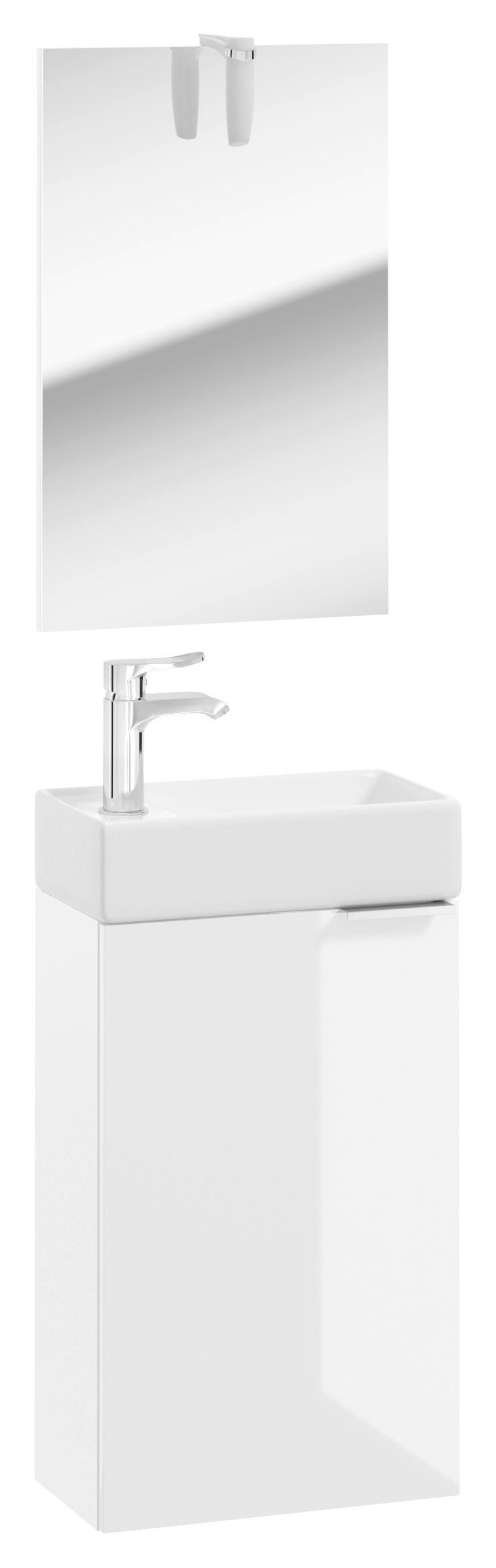 Badmöbel-Set Gäste 3--Teilig. Grin 40cm Weiß