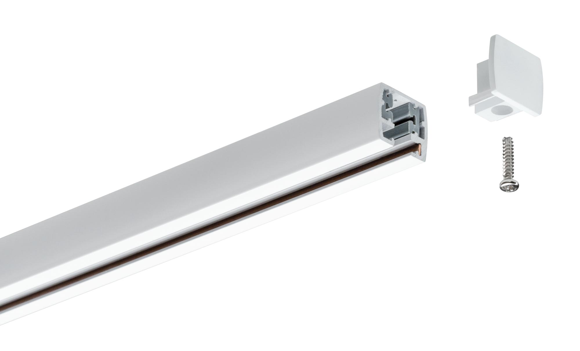 Schienensystem Urail Endkappe 95496 2--teilig. Chromfarben - Chromfarben, Design, Kunststoff (1,3/1,8/2,1cm) - Paulmann