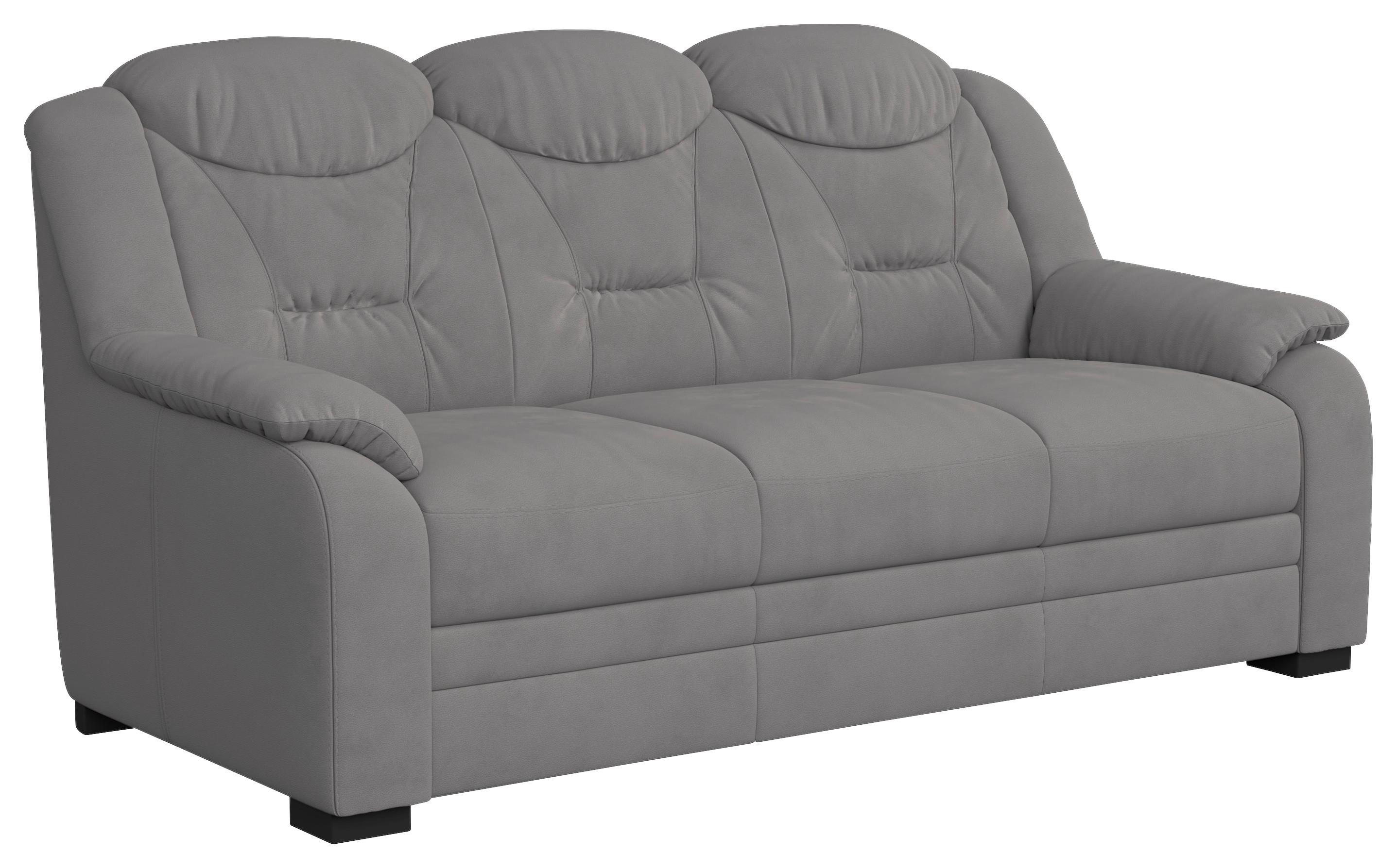 3-sitzer-sofa Marcus - Hellgrau/Schwarz, Basics, Textil (189/99/99cm) - MID.YOU