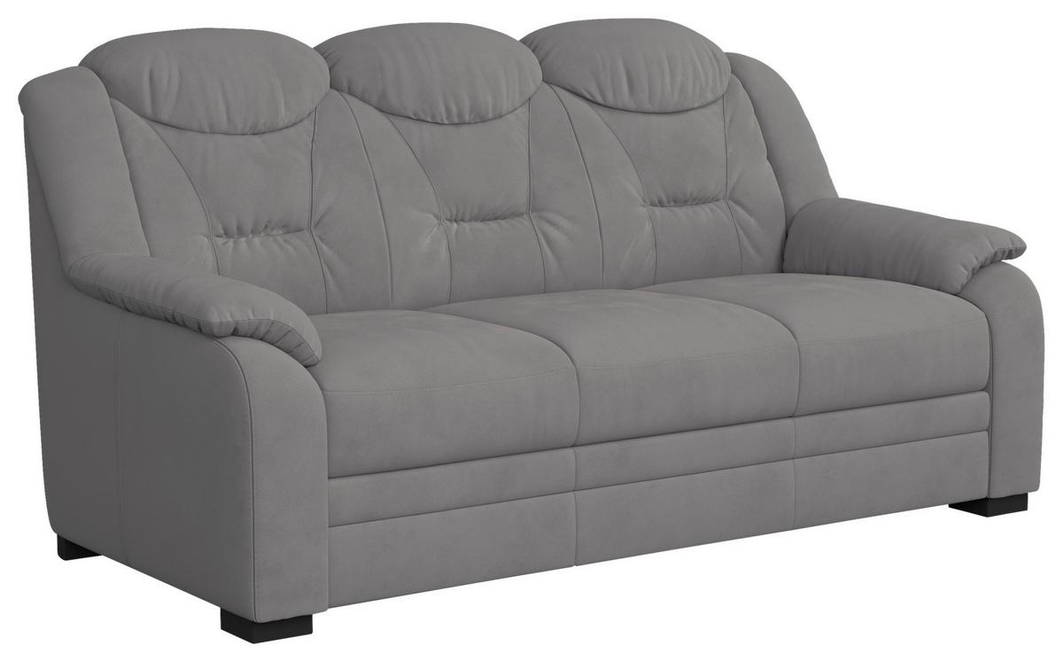3-sitzer-sofa Marcus - Hellgrau/Schwarz, Basics, Textil (189/99/99cm) - MID.YOU