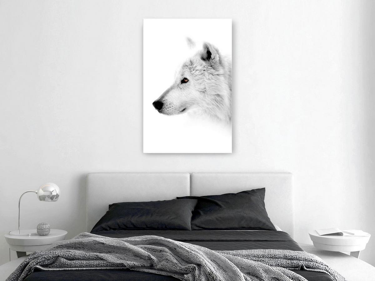 Leinwandbild Amber Gaze Grau Weiß B: 40 cm - Weiß/Grau, Basics, Holzwerkstoff/Textil (40/60/1,2cm) - artgeist