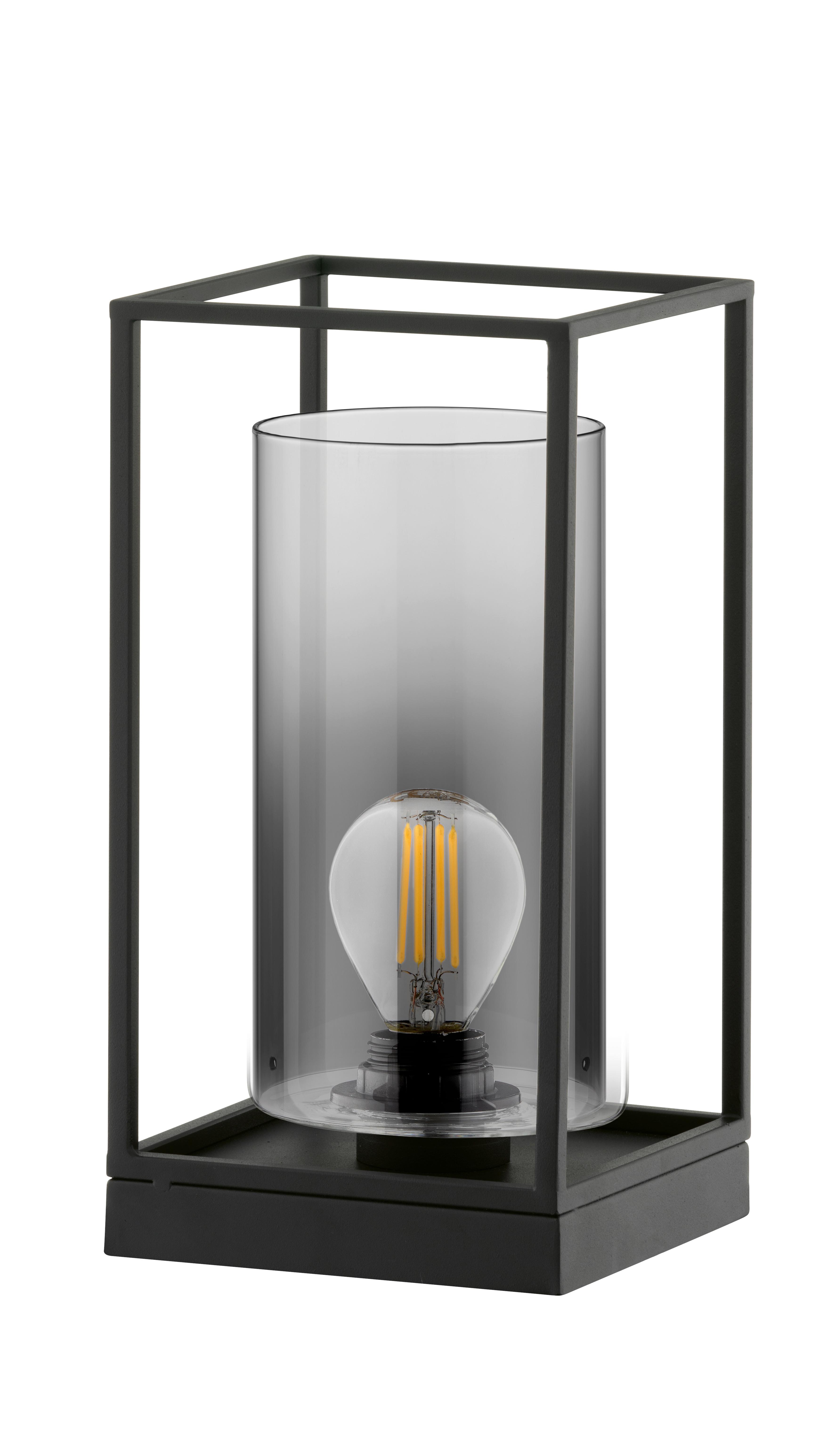 TISCHLEUCHTE 40 W, exkl. E27 - Schwarz, KONVENTIONELL, Metall (16/16/30cm) - Fischer & Honsel