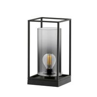 TISCHLEUCHTE 40 W, exkl. E27 - Schwarz, KONVENTIONELL, Metall (16/16/30cm) - Fischer & Honsel