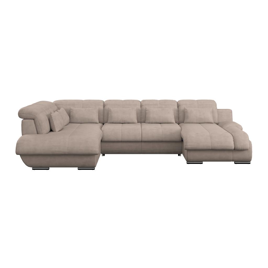 Wohnlandschaft Multi verstellbare Kopfstützen Beige