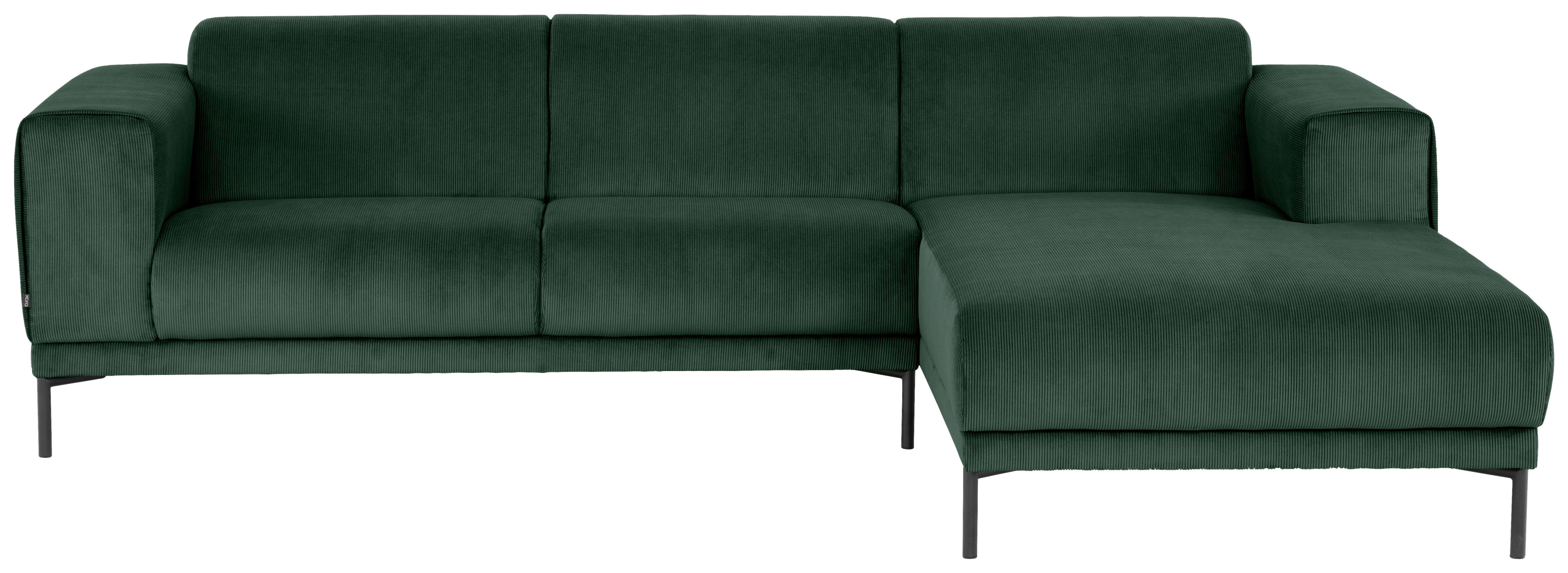 Ecksofa Erno Grün S: 262 cm - Schwarz/Grün, Design, Textil (262/183cm) - MID.YOU