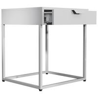 Nachkästchen Weiß H: 50 cm Flokas S - Schwarz/Weiß, MODERN, Holzwerkstoff (43/50/41cm) - MID.YOU