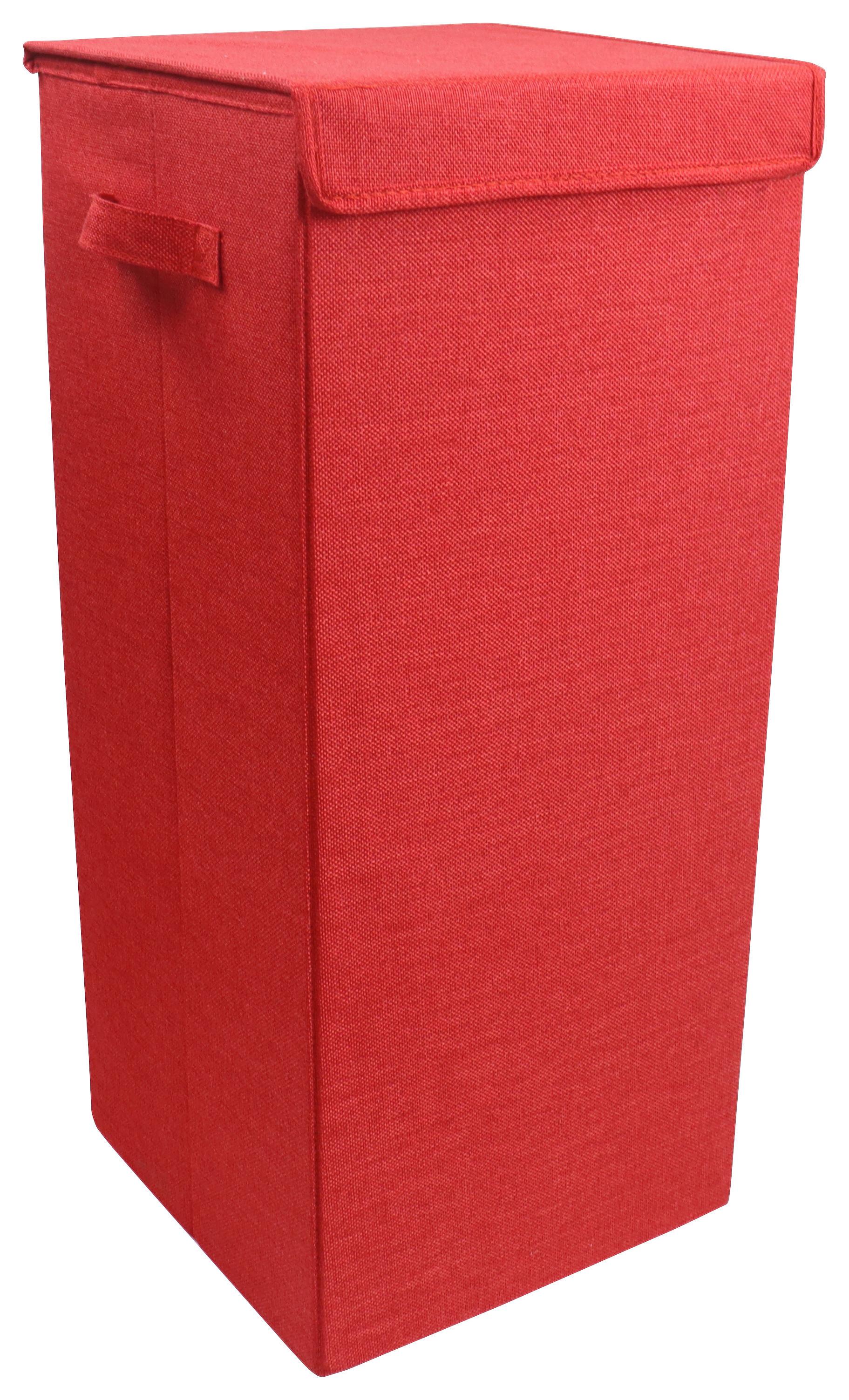Koš na prádlo DRESO L - červená, Moderní, textil (30/70/30cm) - MID.YOU