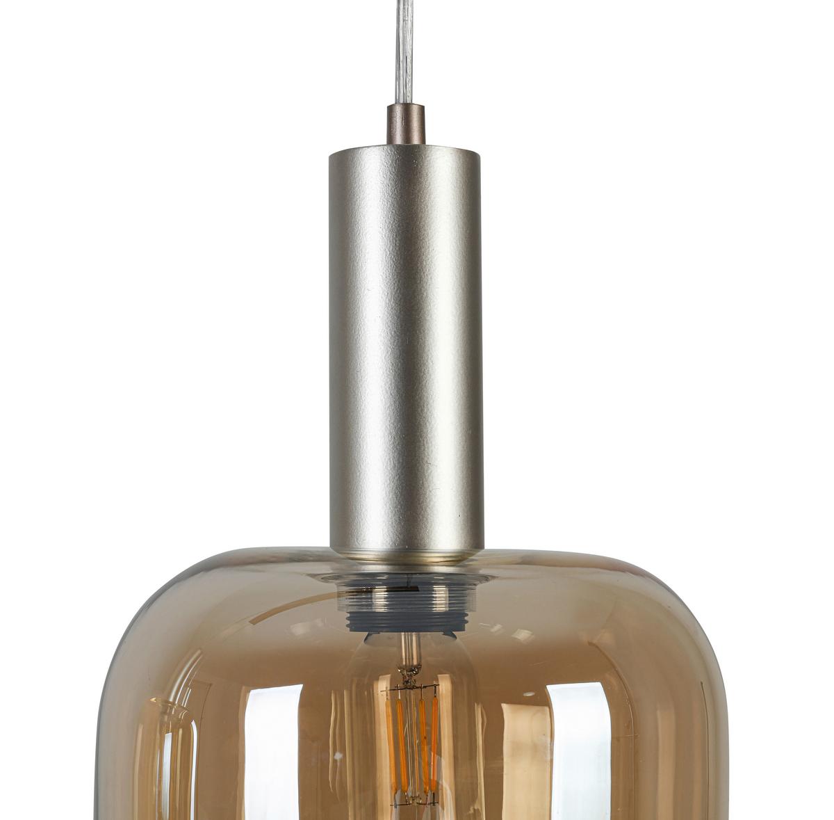 ZÁVĚSNÉ SVÍTIDLO SIOP - jantarové barvy/průhledné, Moderní, kov/plast (80/20/120cm)