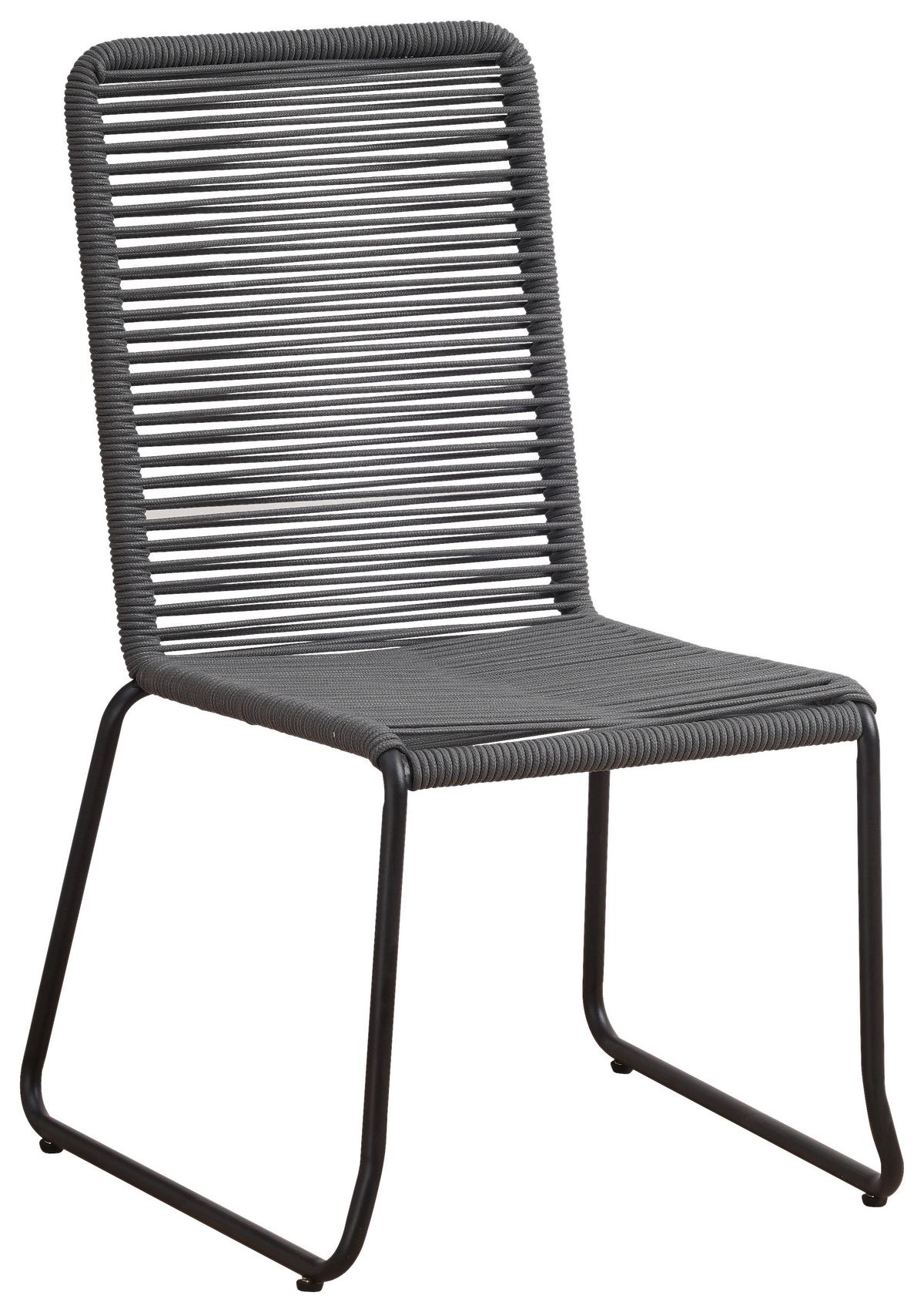Gartensessel-Set 2-Tlg. Zundert Metall/Kunststoff - Anthrazit, Design, Kunststoff/Metall (60/89/44cm) - Gardenson