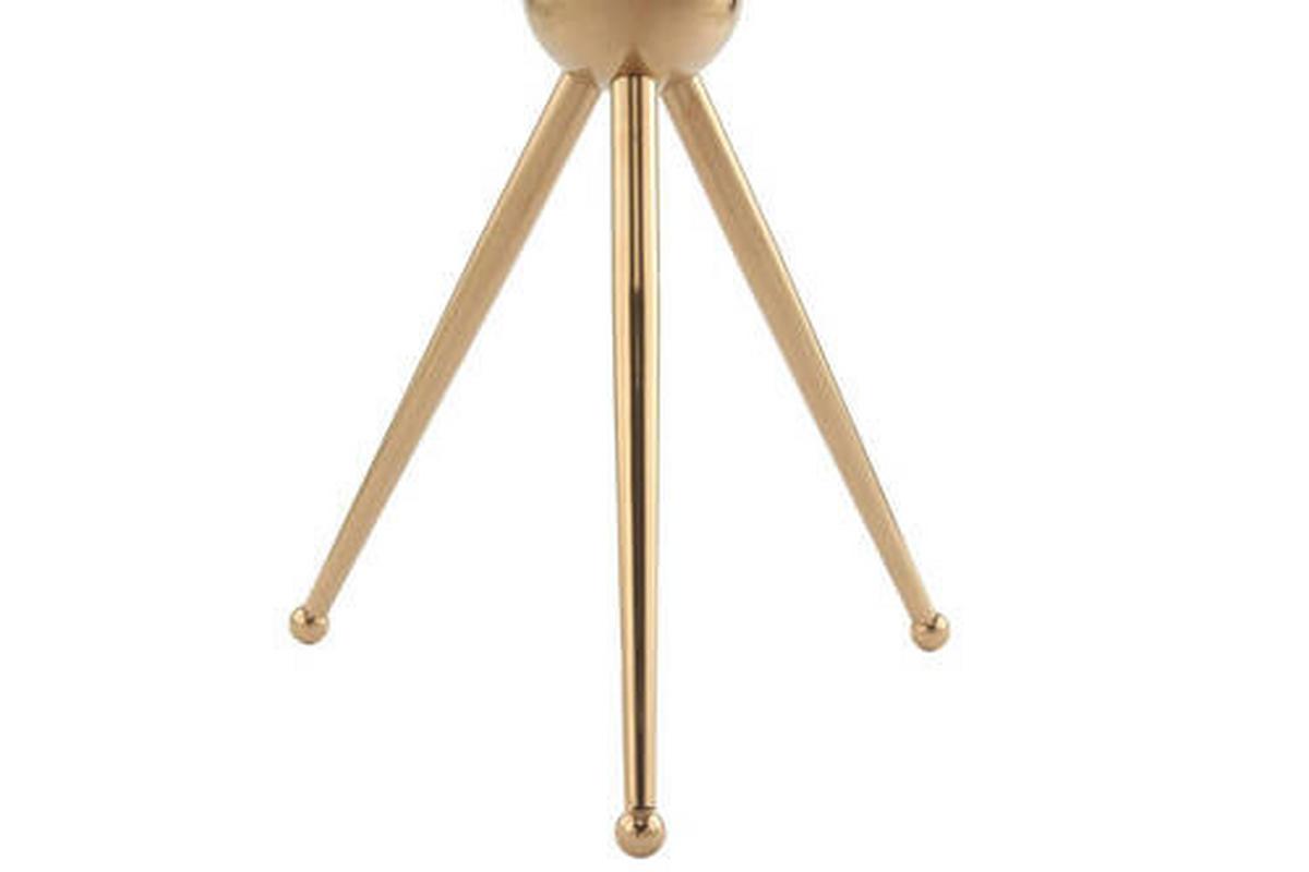 Beistelltisch Mit Glasplatte Rund Ontario, Klar/roségold - Goldfarben, MODERN, Glas/Metall (46/46/52cm) - Kayoom