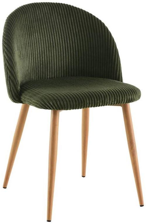 Stuhl Emilio - Eichefarben/Grün, LIFESTYLE, Holz/Textil (51/78/52cm) - Livetastic
