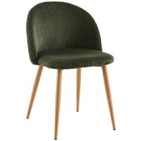 Stuhl Emilio - Eichefarben/Grün, LIFESTYLE, Holz/Textil (51/78/52cm) - Livetastic