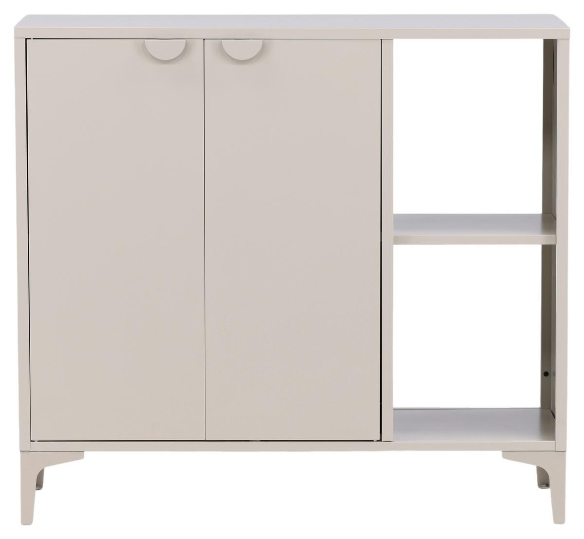 Sideboard Piring - Beige, Design, Metall (110/100/42cm) - Livetastic