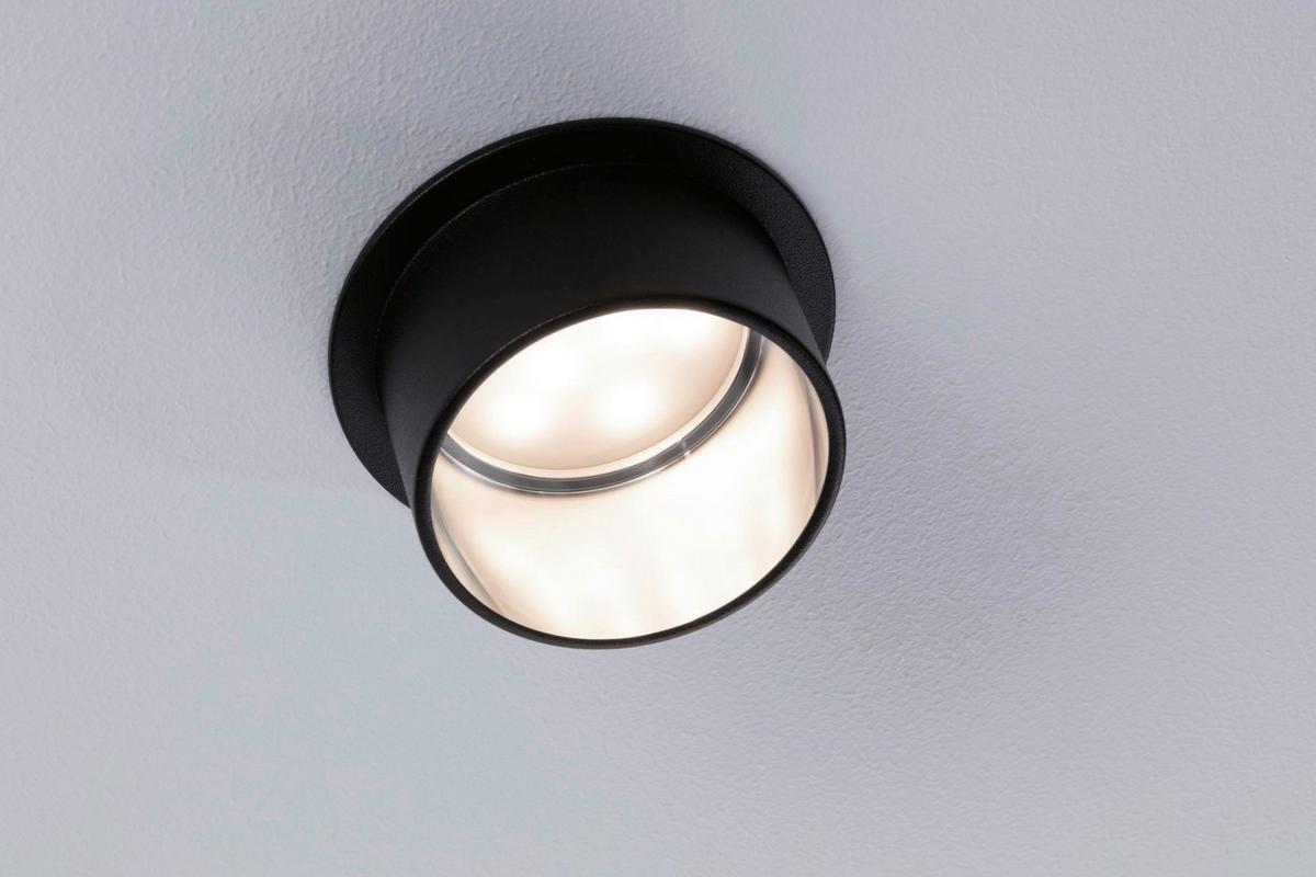 Deckenleuchte Ø 6,8 cm 1-Flammig, dimmbar - Schwarz, Basics, Metall (6,8cm) - Paulmann