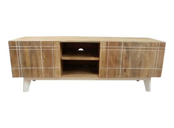 TV-Element Mango 140 cm Echtholz - Weiß/Naturfarben, KONVENTIONELL, Holz/Holzwerkstoff (140/50/40cm) TV-Element Mango 140 cm Echtholz - Weiß/Naturfarben, KONVENTIONELL, Holz/Holzwerkstoff (140/50/40cm)
