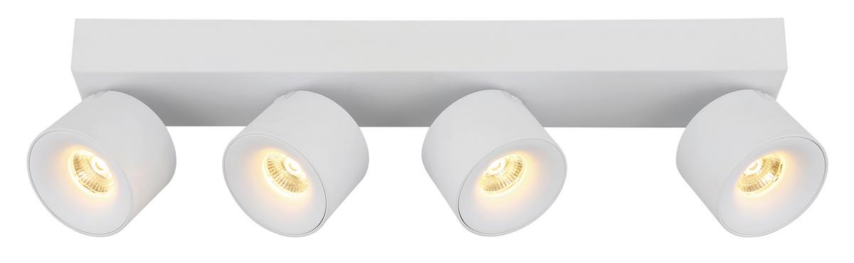 LED-Strahler 56961-4w - Transparent/Weiß, Design, Kunststoff/Metall (45,5/7,2/12cm) - Globo