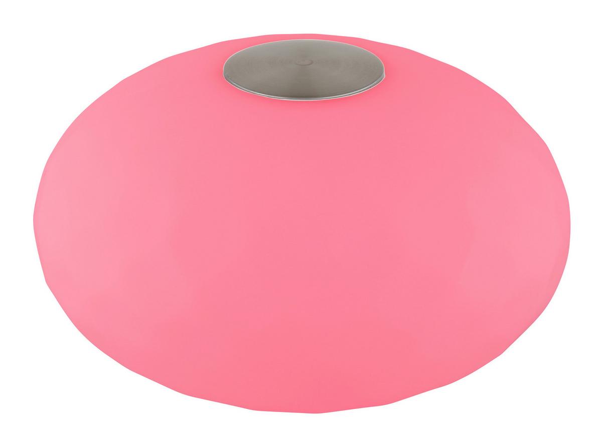 Akku-tischleuchte 28068 Leala - Edelstahlfarben/Weiß, KONVENTIONELL, Kunststoff/Metall (20/11,7cm) - Globo