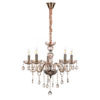 Kronleuchter 809/5 Linda - Bernsteinfarben, KONVENTIONELL, Glas/Metall (67/100cm)
