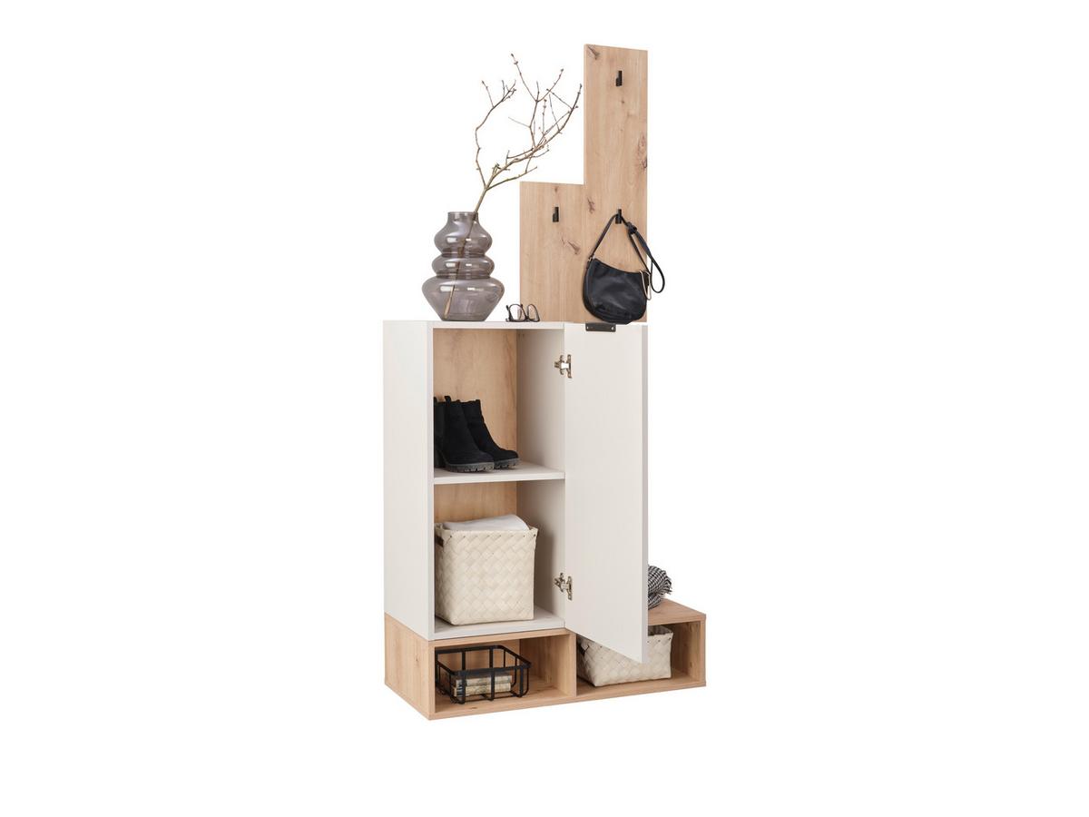 Garderobe CIAO Kaschmir Eiche Artisan B: 80cm - Kaschmir/Eiche Artisan, MODERN, Holzwerkstoff (80/181/37,9cm)