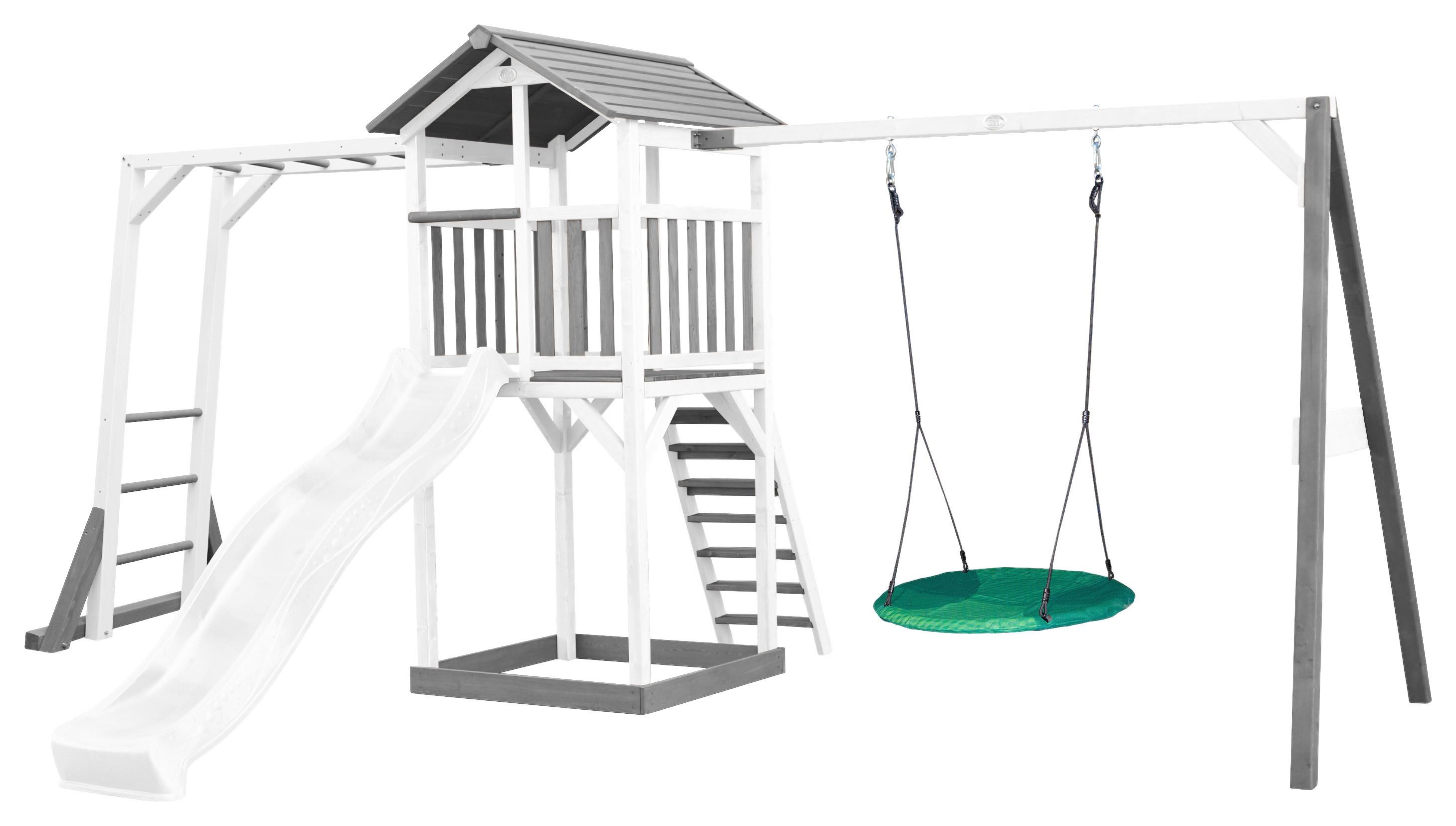 Spielturm A025.133.92 - Blau/Weiß, KONVENTIONELL, Holz (519/242/349cm) - Ambia Garden