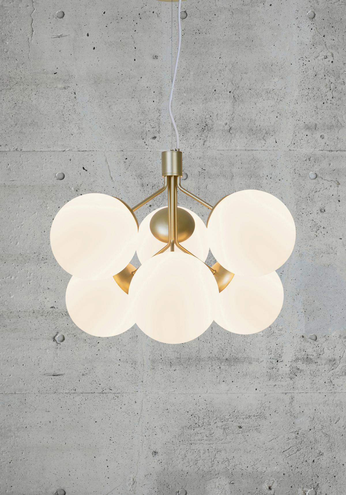Hängeleuchte Ivona Pela Messingfarben - Messingfarben, KONVENTIONELL, Glas/Metall (45/62cm) - Nordlux