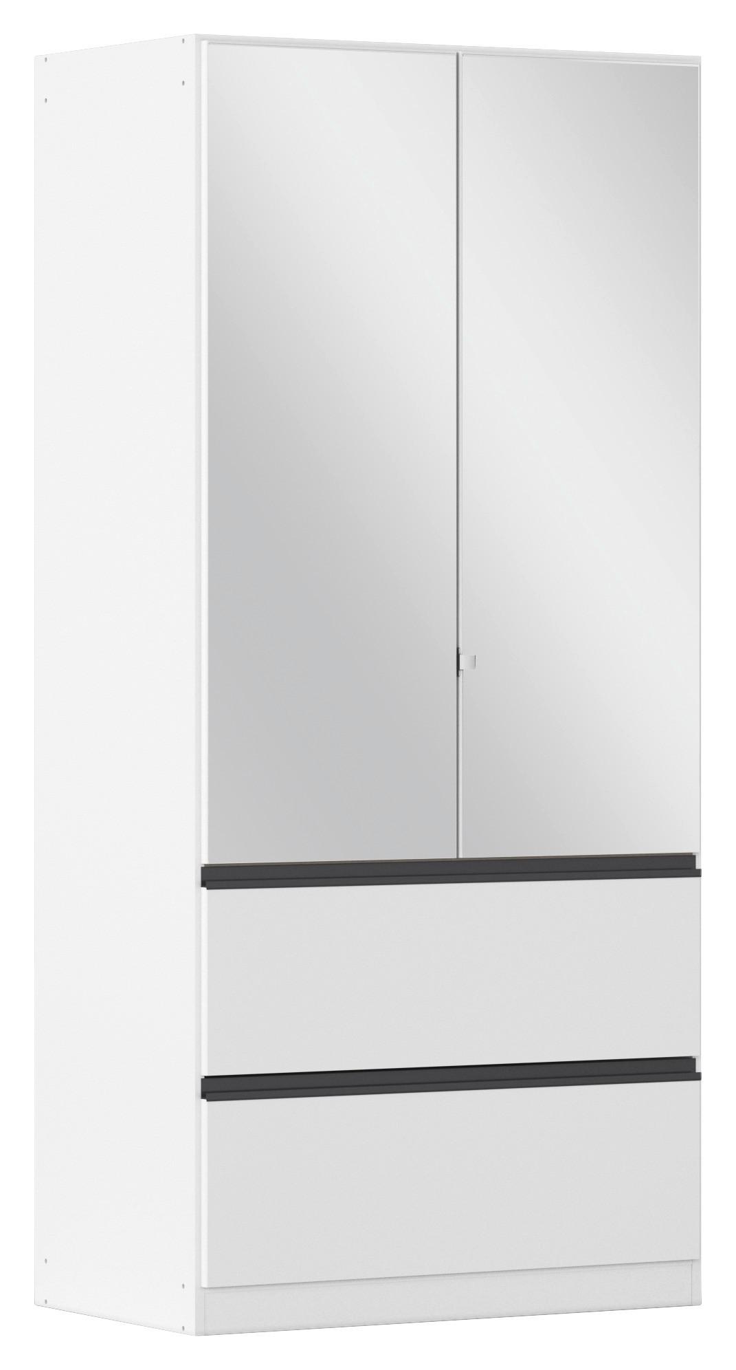 Drehtürenschrank Costa Weiß B: 91 cm - Weiß, MODERN, Holzwerkstoff (91/197/54cm) - Rauch Möbel