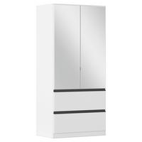 Drehtürenschrank Costa Weiß B: 91 cm - Weiß, MODERN, Holzwerkstoff (91/197/54cm) - Rauch Möbel