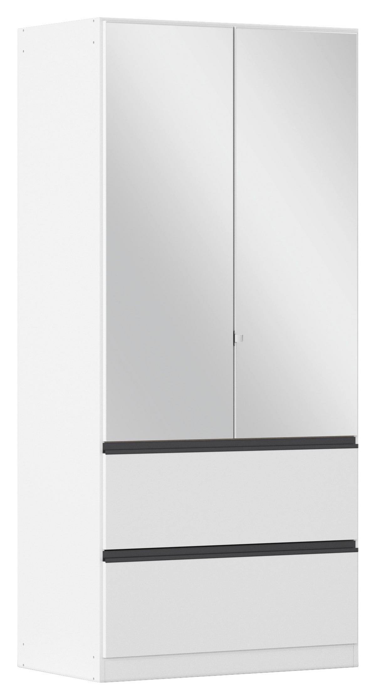 Drehtürenschrank Costa Weiß B: 91 cm - Weiß, MODERN, Holzwerkstoff (91/197/54cm) - Rauch Möbel