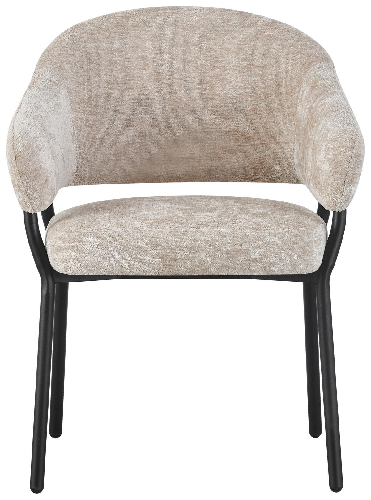 Armlehnstuhl Nova Mikrofaser Beige, B: 60 cm - Beige/Schwarz, KONVENTIONELL, Holz/Textil (60/80/62cm) - MID.YOU