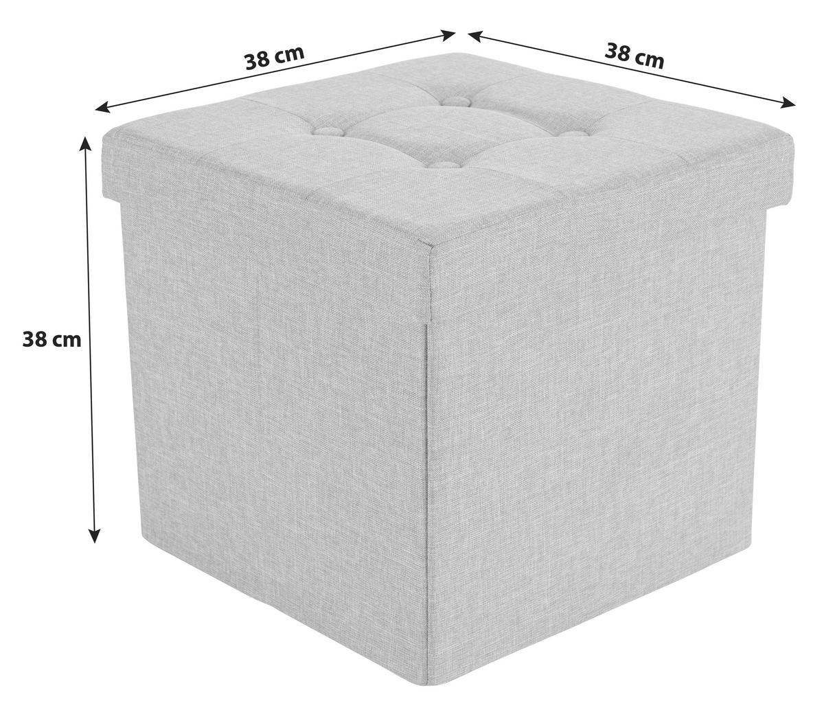Taburet FRANZ 1+1 ZDARMA (1*kus=2 produkty) - sivá, Modern, kompozitné drevo/textil (38/38/38cm)