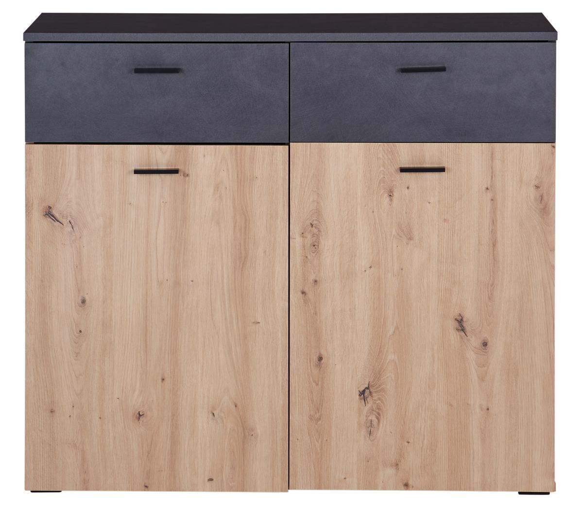 Kommode 100 cm Duos, Eiche Dekor/Matera - MODERN, Holzwerkstoff (100/89,4/40cm)