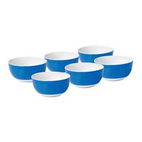 Müslischalenset Blau Weiß 6-teilig D: 14,6 cm - Blau/Weiß, Basics, Keramik (14,6/6,6cm) - Van Well