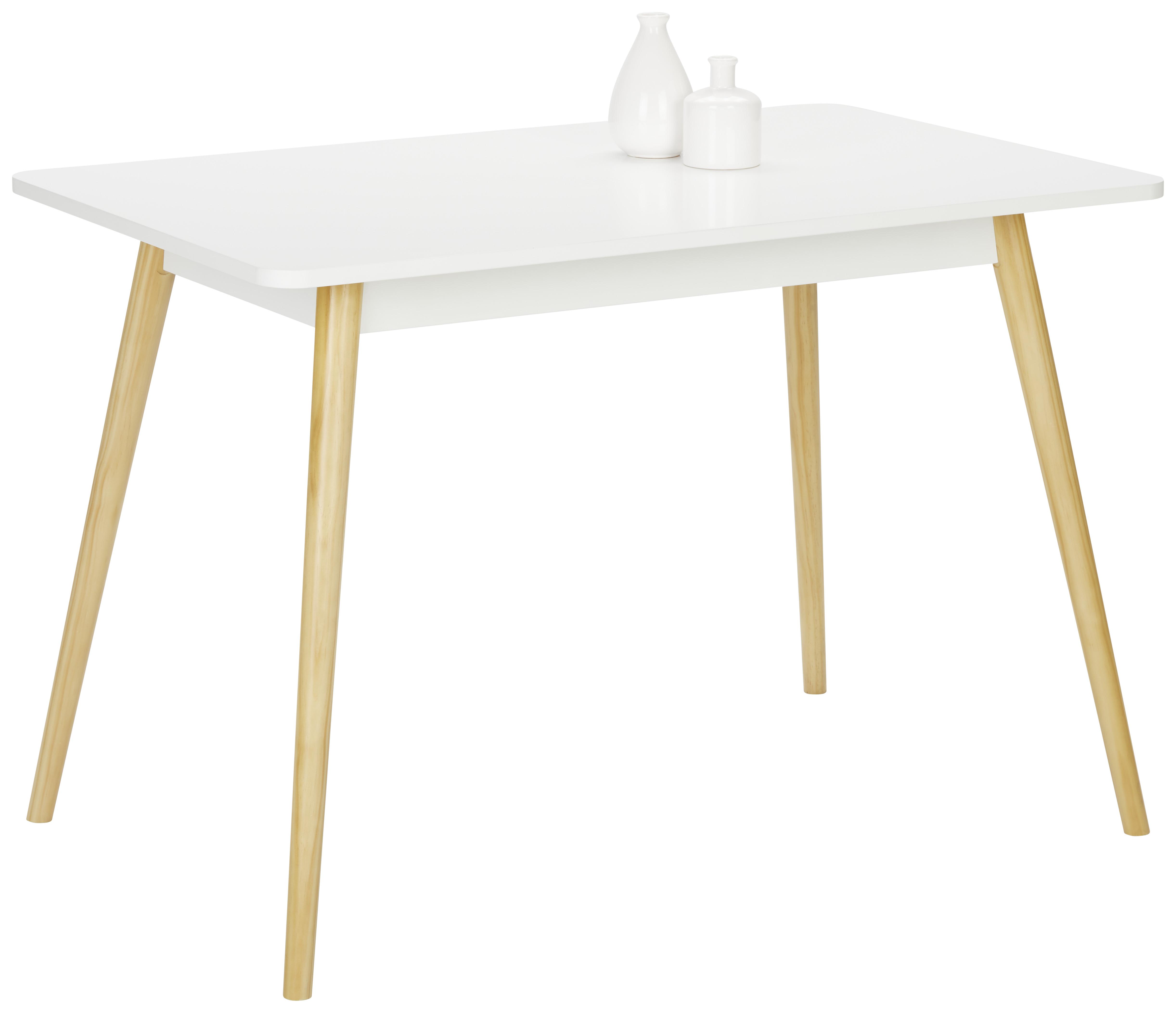 Jídelní Stůl Anouka, Bílý / Přírodní - bílá/přírodní barvy, Moderní, dřevo/kompozitní dřevo (110/70/76cm) - Based