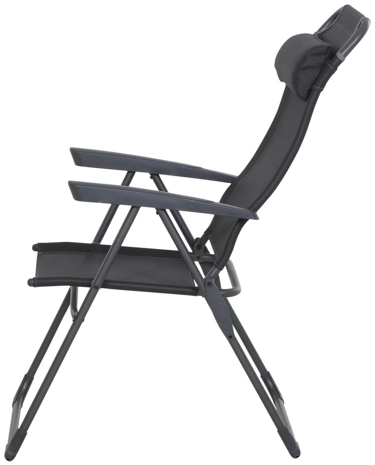 Campingsessel Klappbar mit Armlehnen Comfort - Anthrazit, KONVENTIONELL, Kunststoff/Textil (72/117/59cm) - Siena Garden