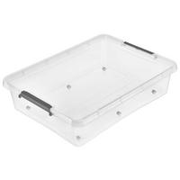 pojízdný úložný box pod postel EASY BIG - CA. 61L -EXT- - černá/průhledné, Konvenční, plast (76/57/18,5cm) - Mömax