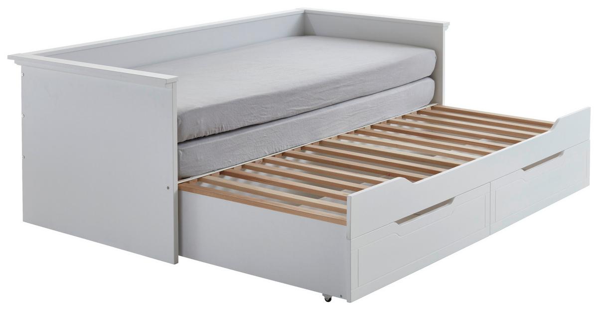 Postel 90-180x200cm - bílá/barvy buku, Moderní, dřevo/kompozitní dřevo (90/200cm) - MID.YOU