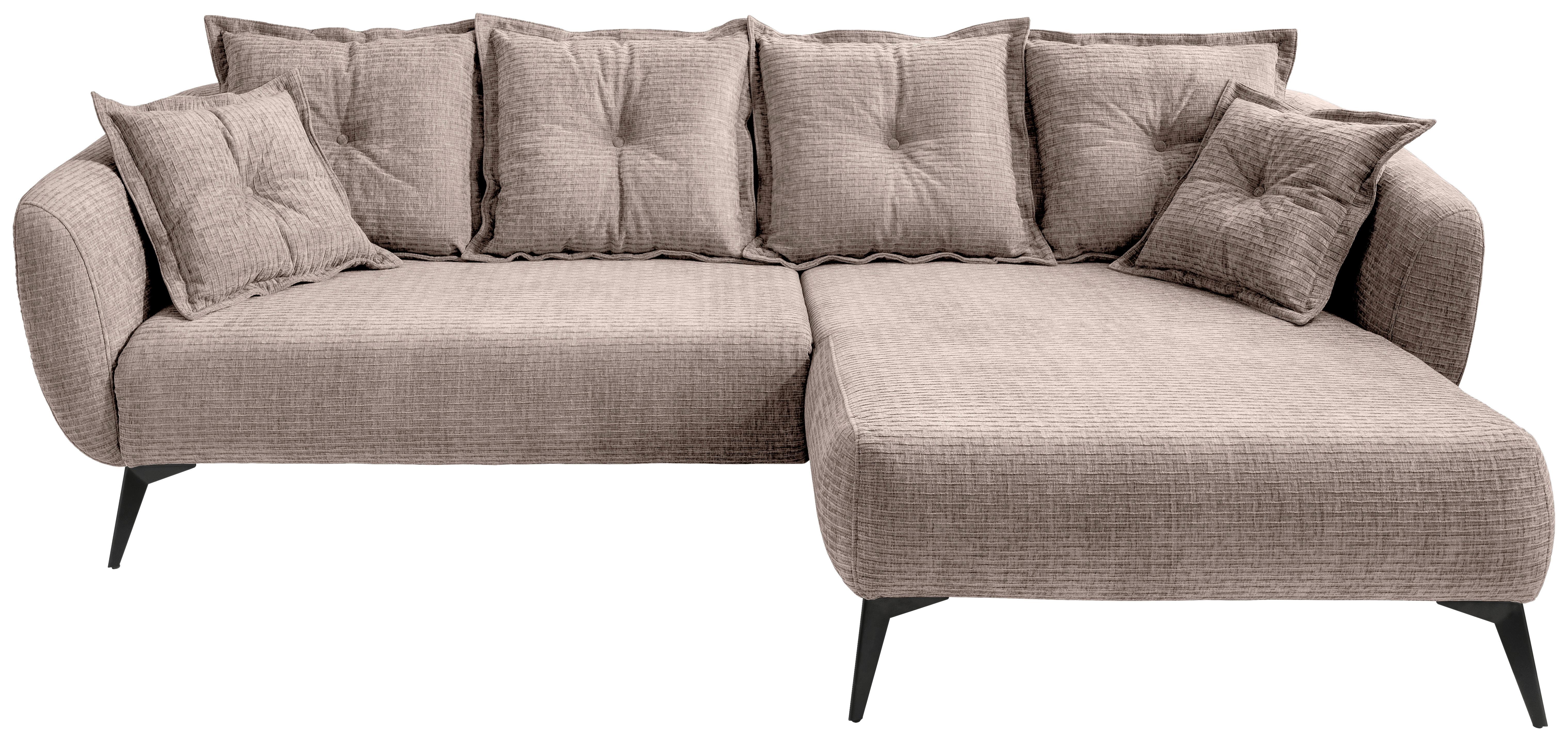 Ecksofa Baggio Beige S: 277x162 Cm - Beige/Schwarz, MODERN, Textil (277/162cm) - Livetastic