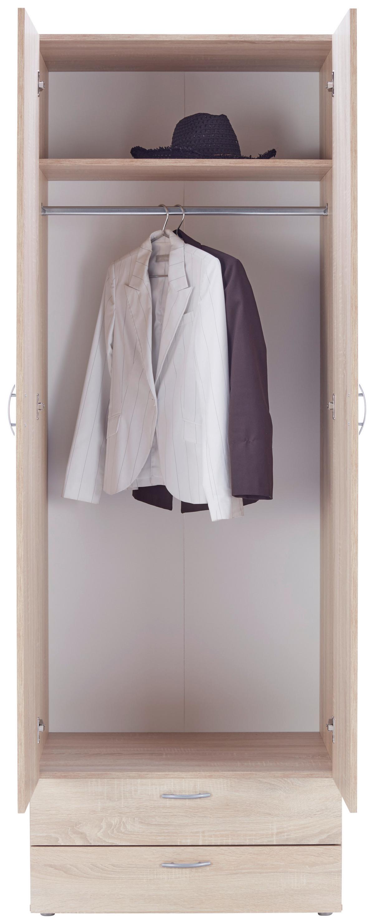 Schubladenbox Basic Sonoma Eiche Dekor 2 Laden - Sonoma Eiche, KONVENTIONELL, Holzwerkstoff (74/35/51,5cm)