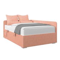 Polsterbett Remi - Chromfarben/Aprikose, MODERN, Holz/Textil (140/200cm)