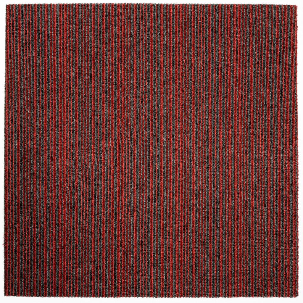 Teppichfliese Grau/Rot Astra 50x50 cm Florhöhe 3 mm