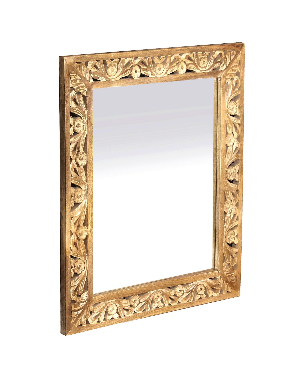 SPIEGEL Naturfarben B: 68cm - Naturfarben, Design, Glas/Holz (68/79/3cm) - MID.YOU