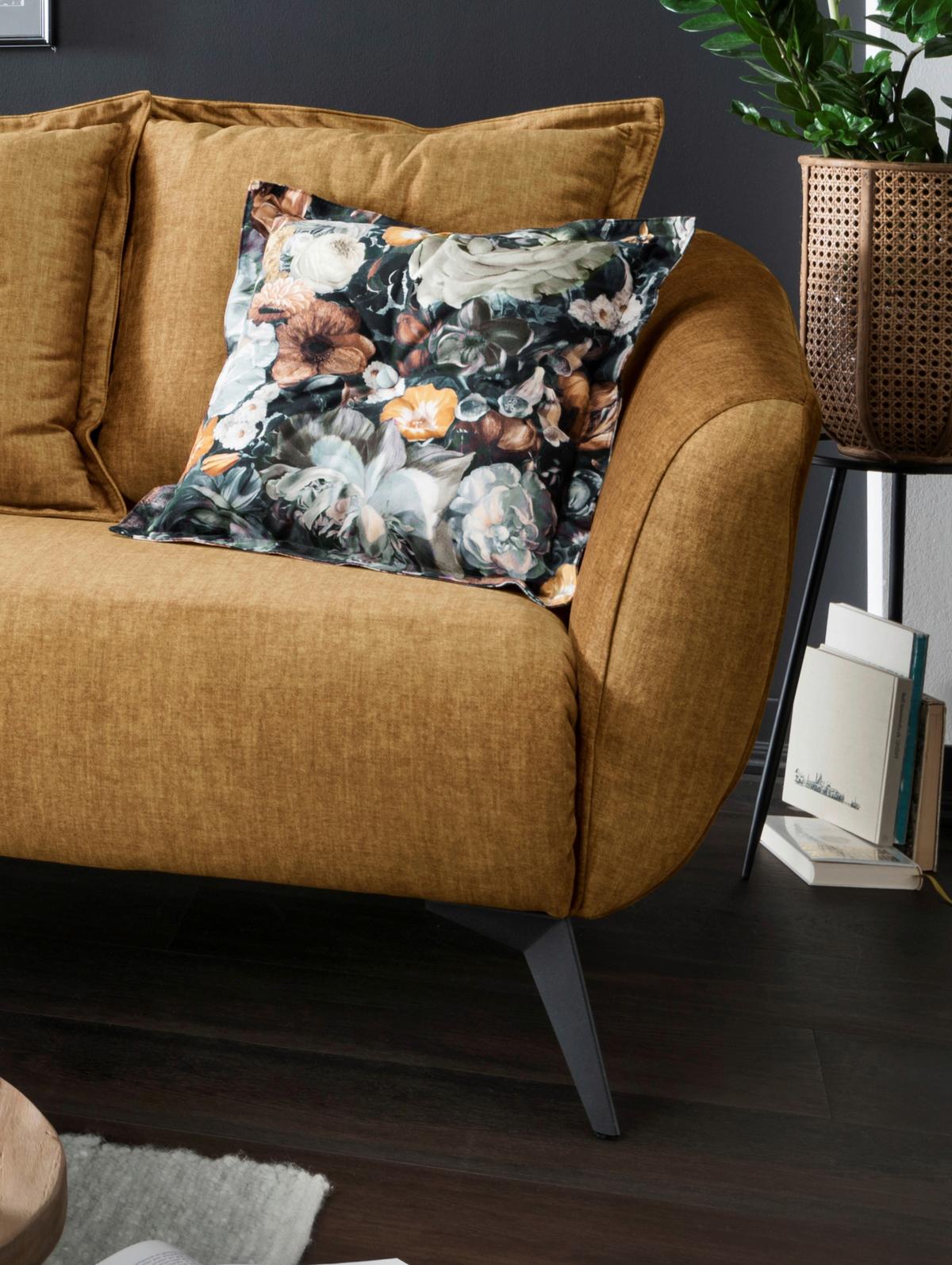 Ecksofa Baggio Mit Kissen Gelb - Gelb/Multicolor, MODERN, Holz/Textil (162/277cm) - Livetastic